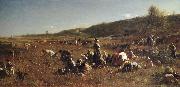 Eastman Johnson THe Cranberry Harvest,Island of Nantucket oil on canvas